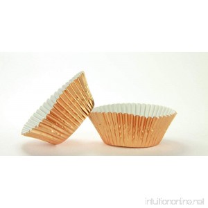 50pc 2 B X 1 1/8 W Copper Foil Cupcake Baking Cup With Greaseproof Liner - B01BDY9K9I
